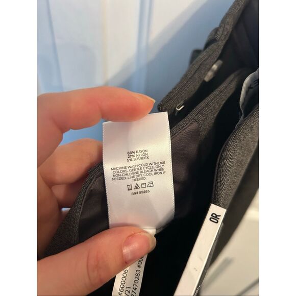 Express skinny high-rise grey machine washable work pants stretchy size 0 R NWT - Picture 7 of 7